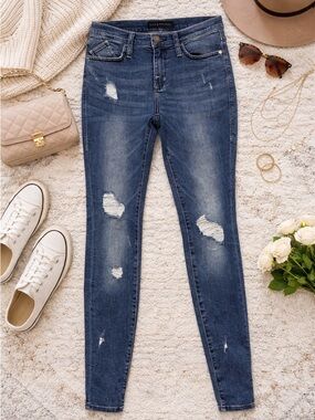 Rock & Republic Kashmiere Y2K Skinny Jeans Distressed Stretch Low Rise